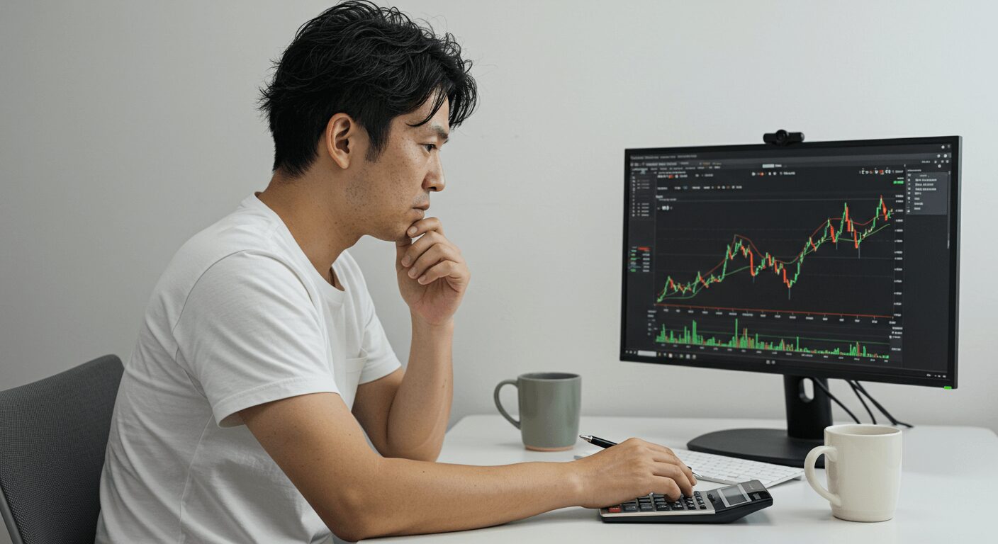 レバレッジの概念を学ぶ男性
